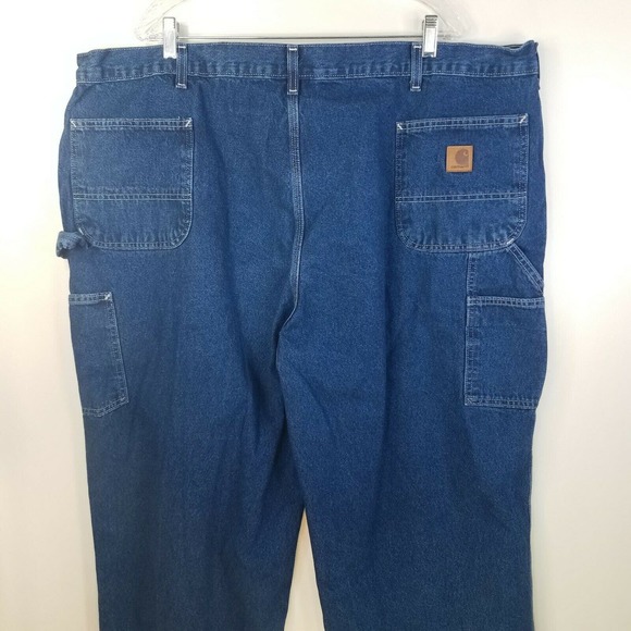 Carhartt Carpenter Jeans Mens 50x30 Loose Original Fit Deepstone Blue B13-DST - Picture 6 of 9